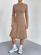Rib-knit Sweater Skirt Set (12)