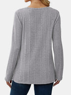 V-neck Long Sleeve T-shirt (9)