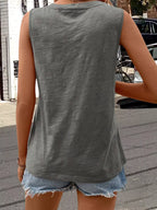 Casual V-neck Pocket Tank (4)