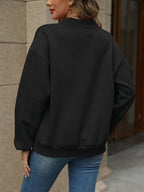 V-neck Long Sleeve Dropped Shoulder Sweatshirt (17)