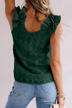 Full Size Swiss Dot V-neck Tank (2)