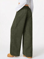 Relaxed Fit Corduroy Pants Drawstring (2)
