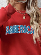 Round Neck Dropped Shoulder Sweatshirt (3)