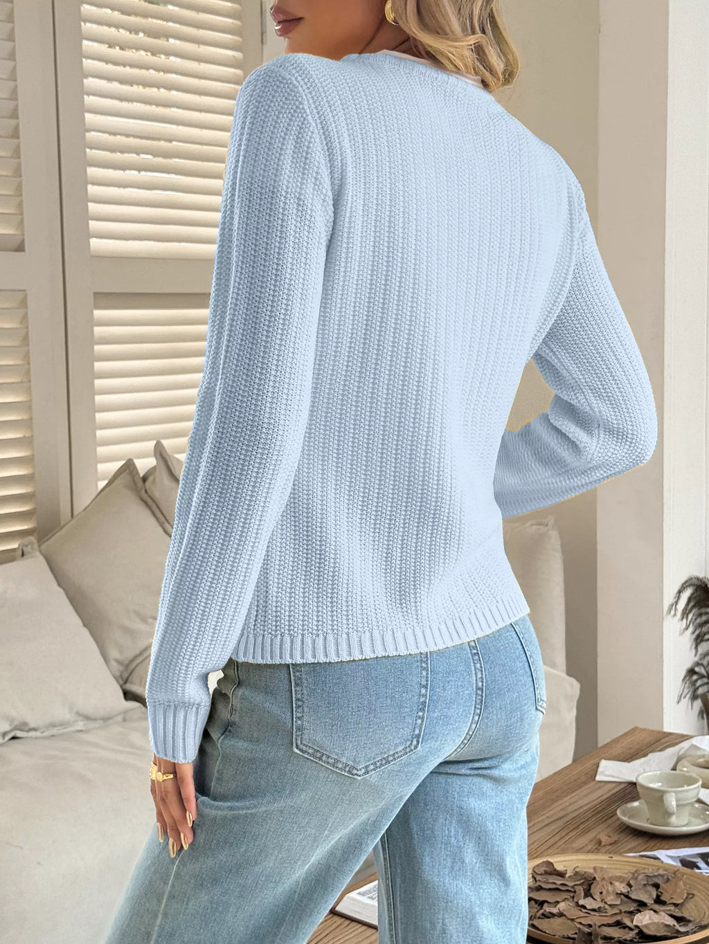 Button-front Ribbed Long Sleeve Cardigan (7)