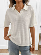 Striped Knit Short Sleeve Top (18)