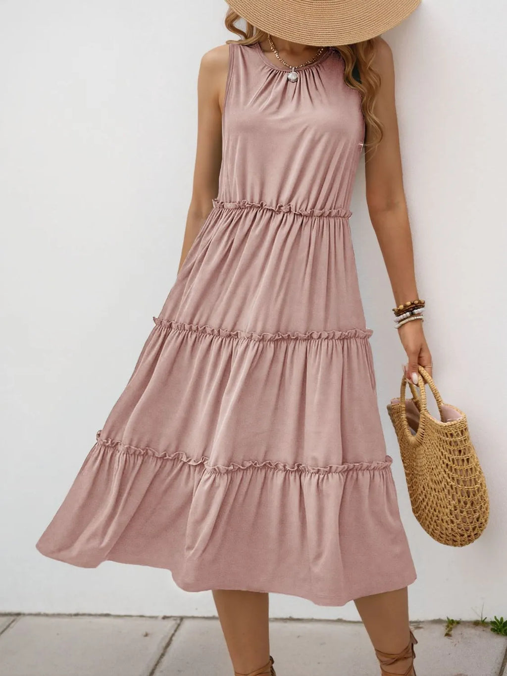 Frill Tiered Midi Dress (7)