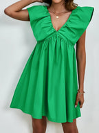 V-neck Cap Sleeve Mini Dress (11)