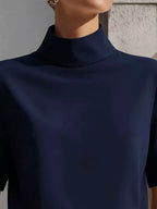 Mock Neck Short Sleeve T-shirt (9)