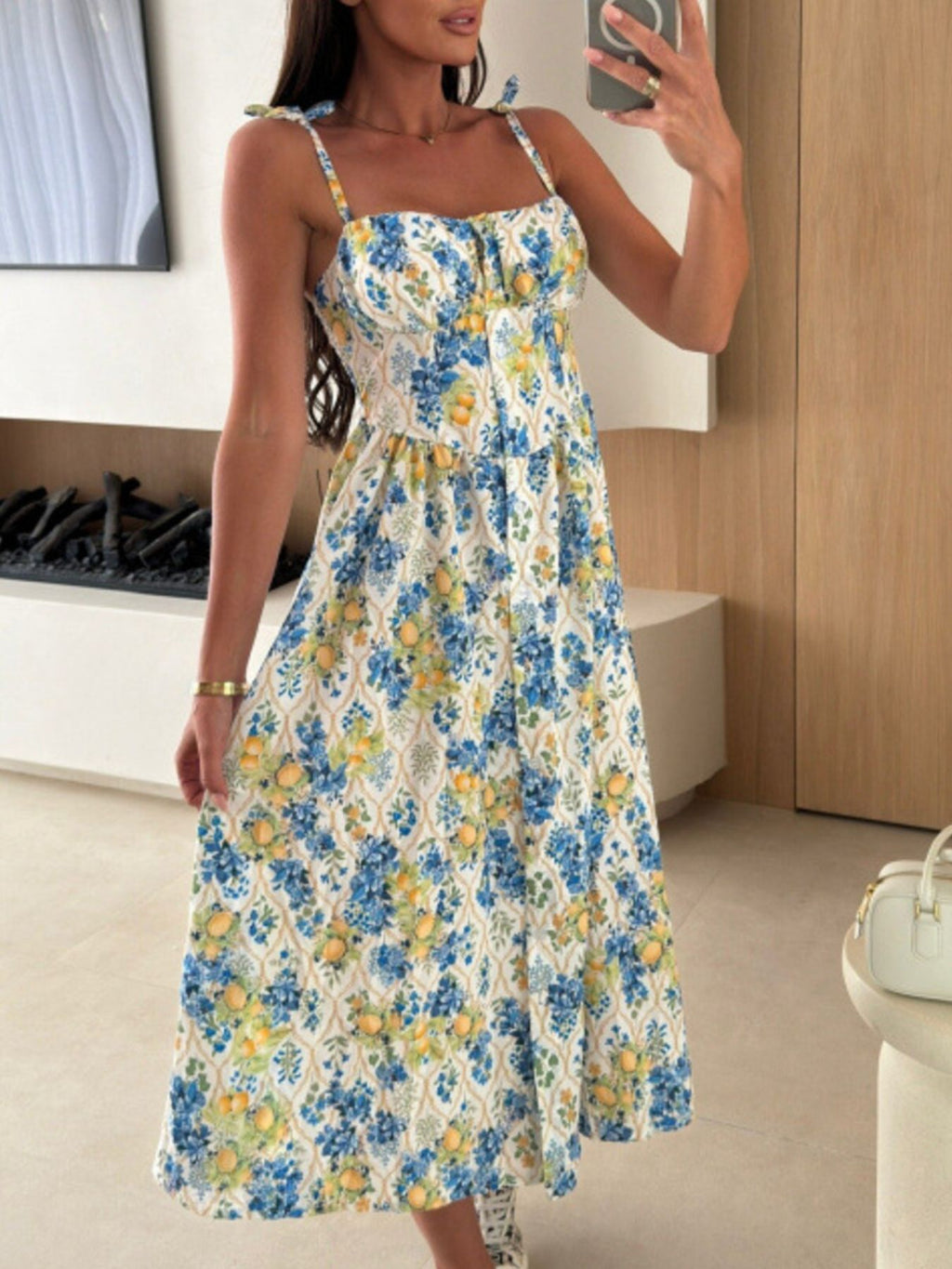 Striped Tie-shoulder Midi Dress (7)