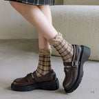 Cute Lace Rhombus Preppy Stockings photo 4