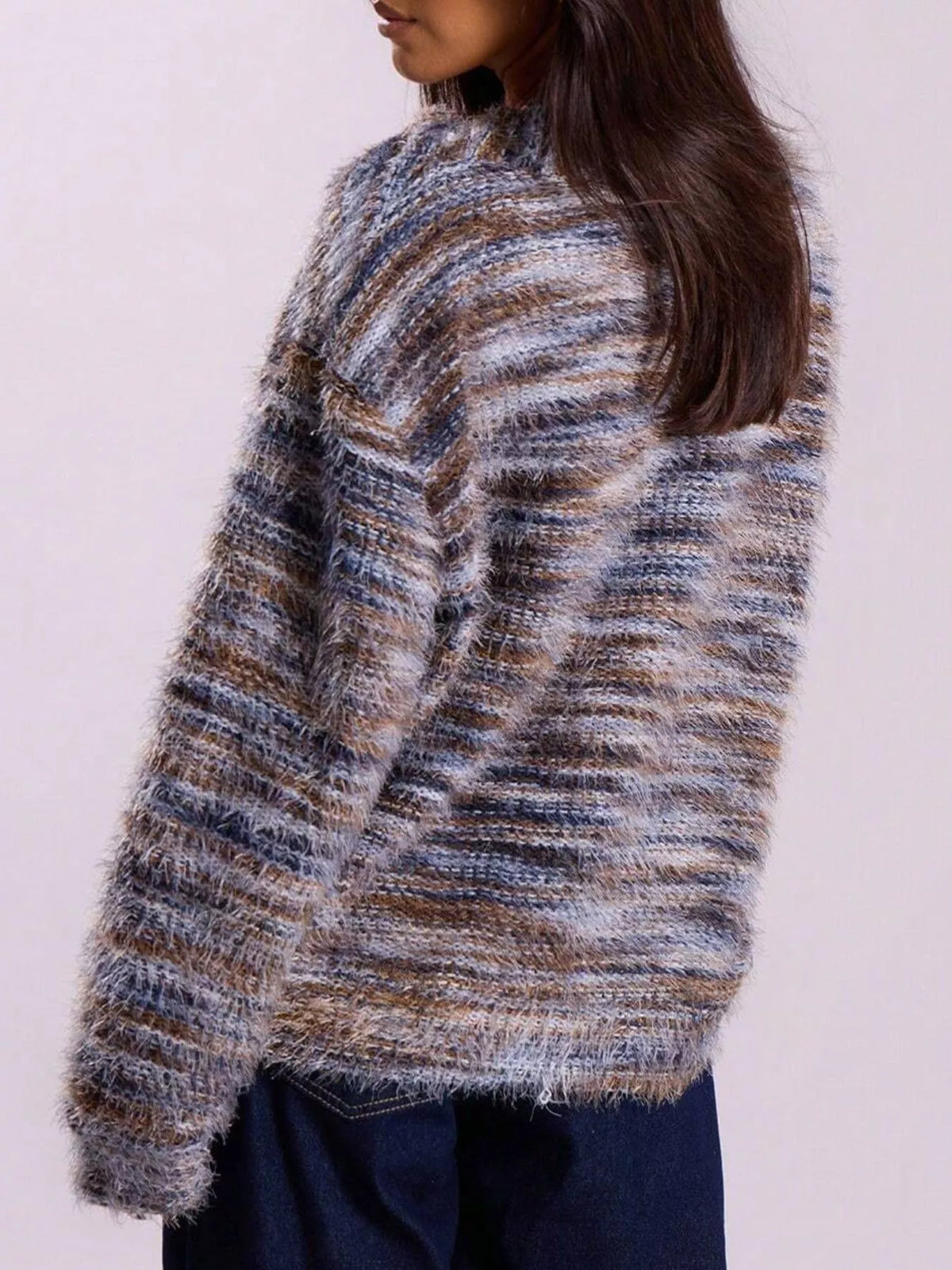 Textured Knit Button-down Cardigan (11)
