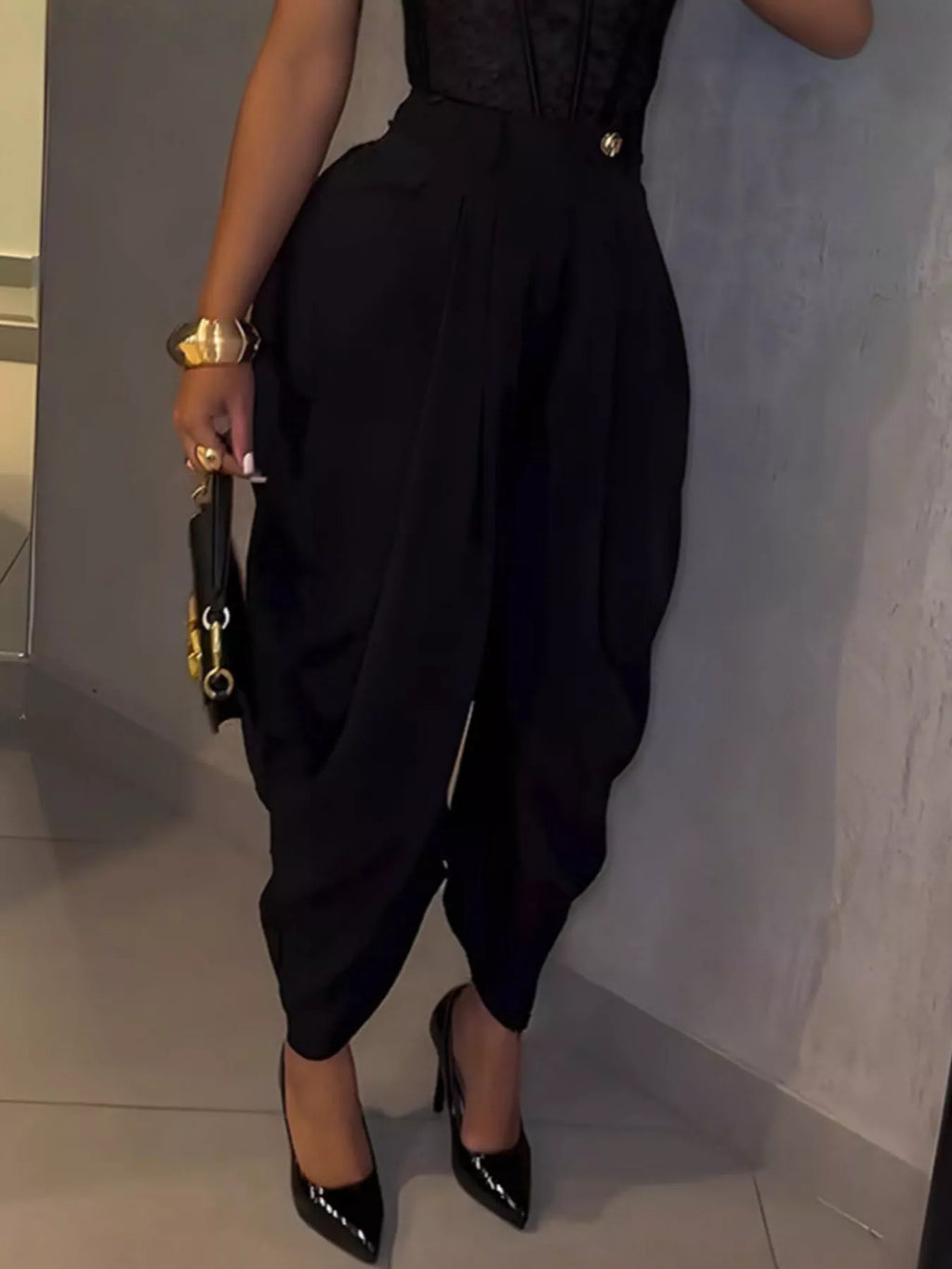 High-waisted Wide Leg Pleated Pants (9)