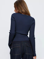 Ribbed Knit Button-down Cardigan (11)