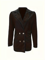 Texture Knit Double-breasted Blazer (14)