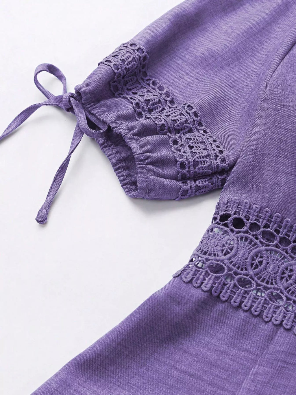 Lace Detail V-neck Mini Dress (27)
