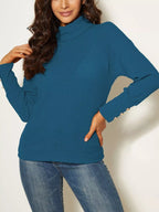 Ribbed Knit Turtleneck Sweater (5)