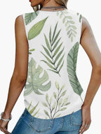 Printed V-neck Tank (20)