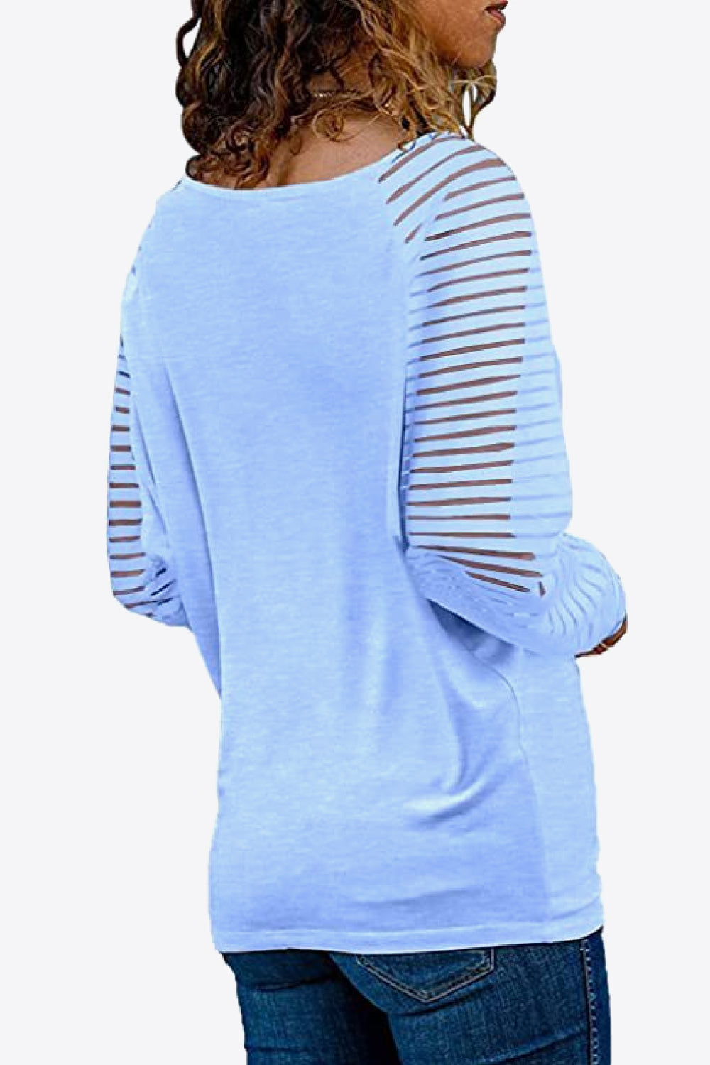 V-neck Long Raglan Sleeve Top (12)