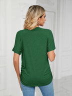 V-neck Short Sleeve T-shirt (15)