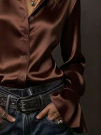 Button Up Flounce Sleeve Shirt (5)