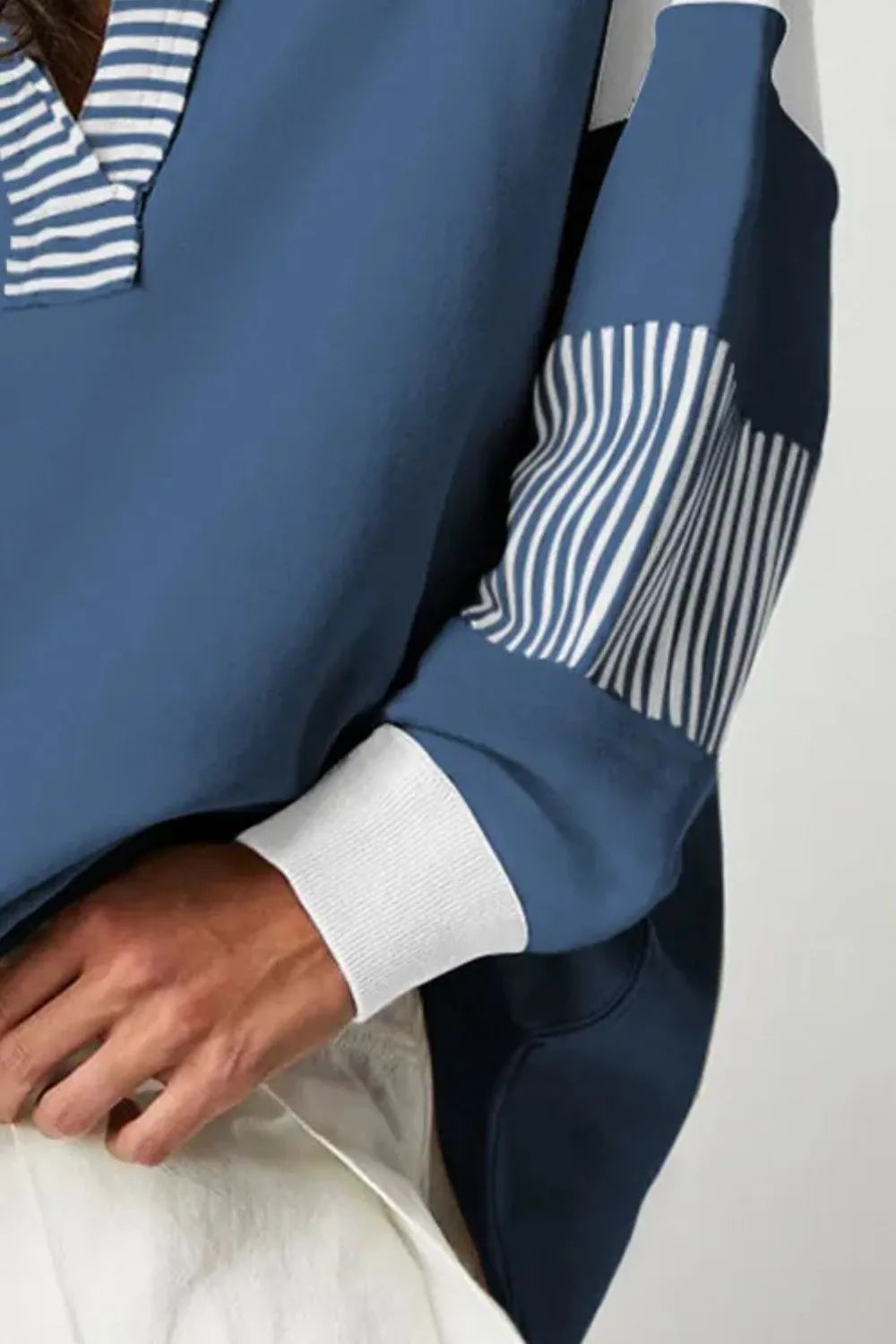 Collared Neck Long Sleeve Sweatshirt (5)