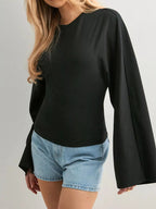 Full Size Long Sleeve Fitted T-shirt Plus (6)