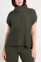 Slit Turtleneck Cap Sleeve Sweater (8)