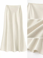 Full Size High-waisted Satin Midi Skirt Plus (26)