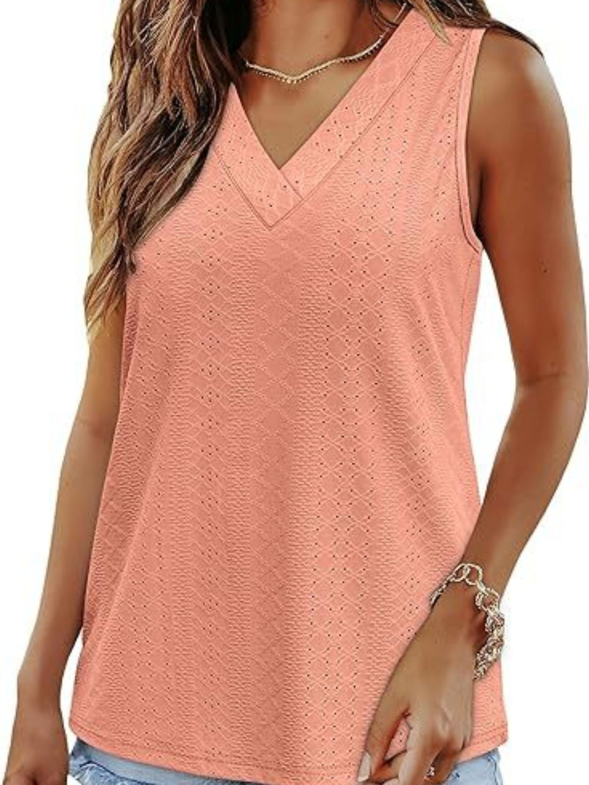 Eyelet V-neck Tank (18)