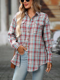 Plaid Button-down Oversized Shirt