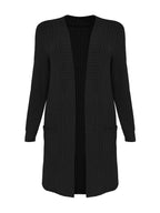 Ribbed Knit Open Front Cardigan (5)