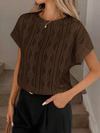 Diamond Pattern Round Neck Top (8)