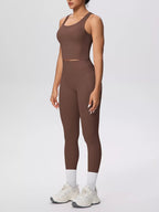 Scoop Neck Tank High-waisted Leggings Active Set (14)