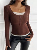 Lace Detail Long Sleeve T-shirt (24)