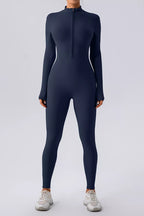 Half Zip Mock Neck Active Jumpsuit (5)