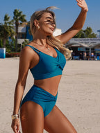Twist Front High Waisted Swim Set (16)