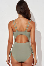 Tied Cutout Plunge One-piece Swimsuit (24)