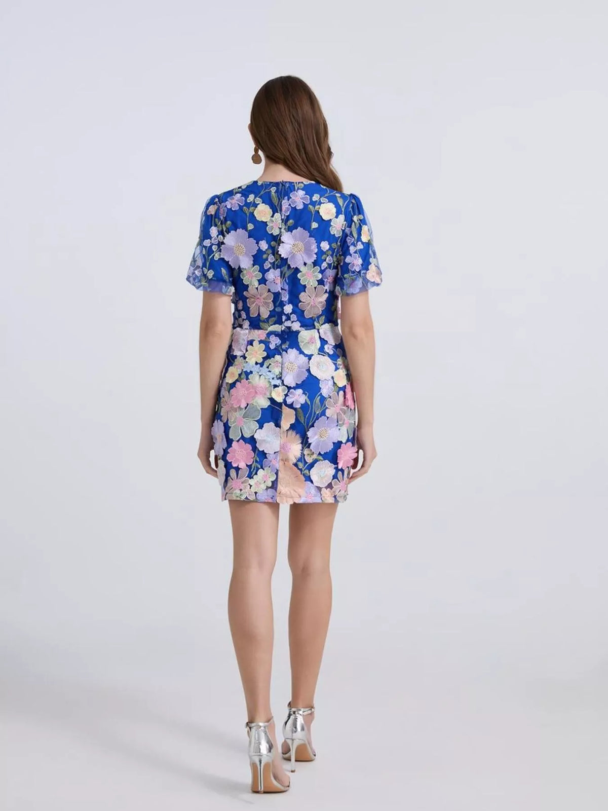 Floral Puff Sleeve Mini Dress (28)