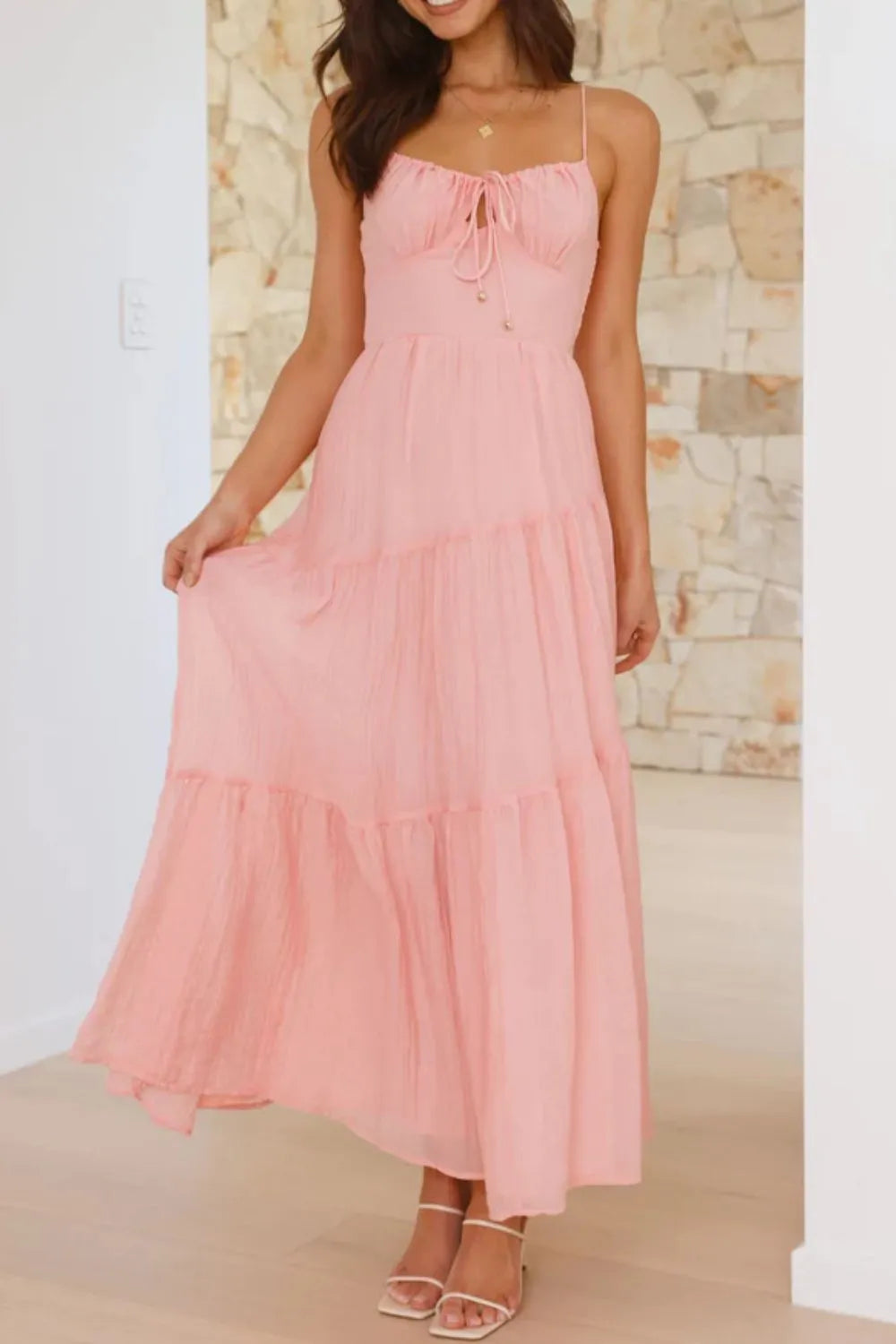Ruched Smocked Back Cami Dress (29)