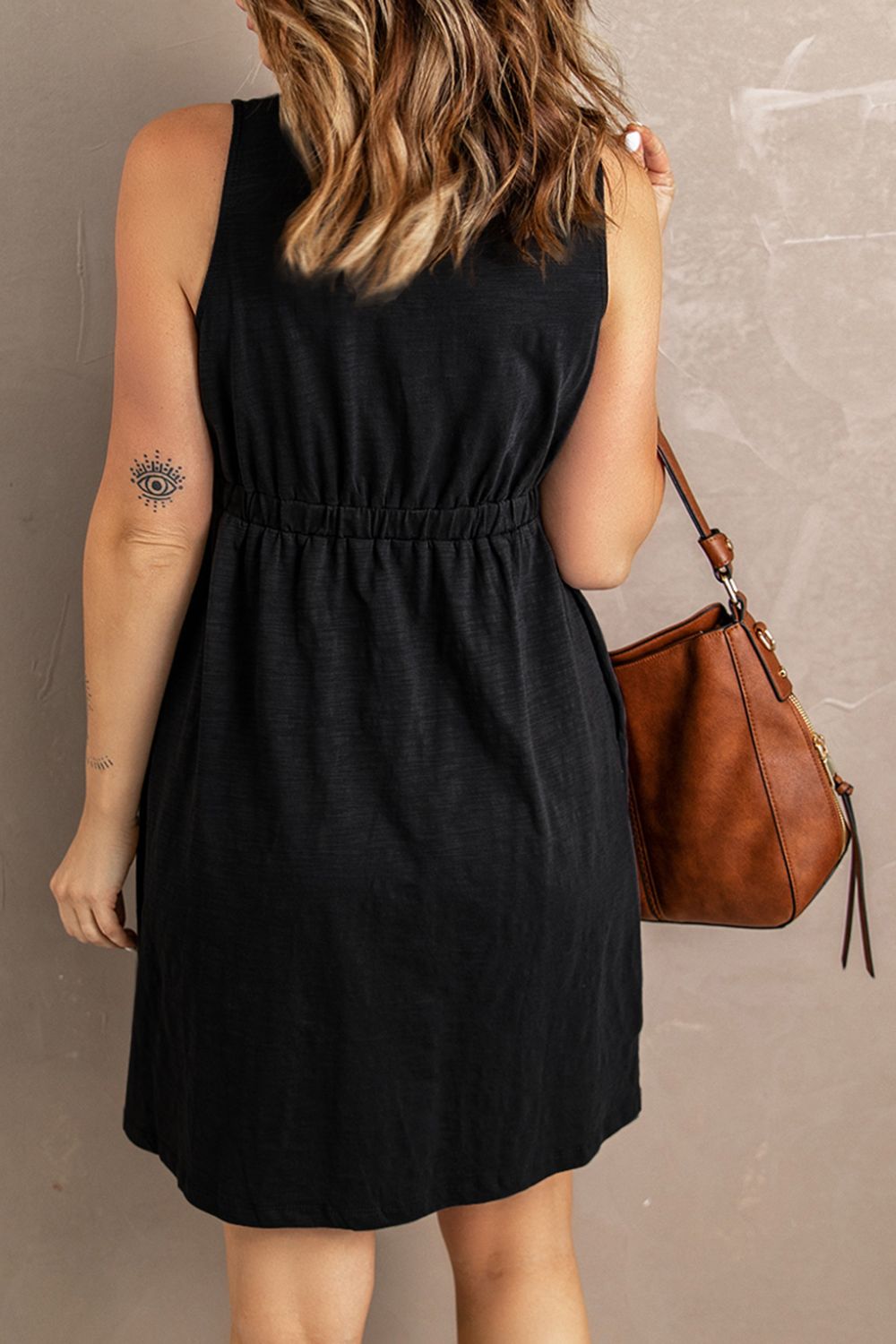 Sleeveless Button Down Mini Magic Dress (3)