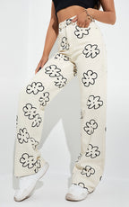 Loose Straight-leg Printed Casual Jeans variant CJDD137699801AZ|CJDD137699802BY|CJDD137699803CX|CJDD137699804DW
