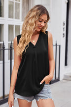 V-neck Curved Hem Satin Tank (23)