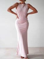 Satin Sleeveless Maxi Dress (15)