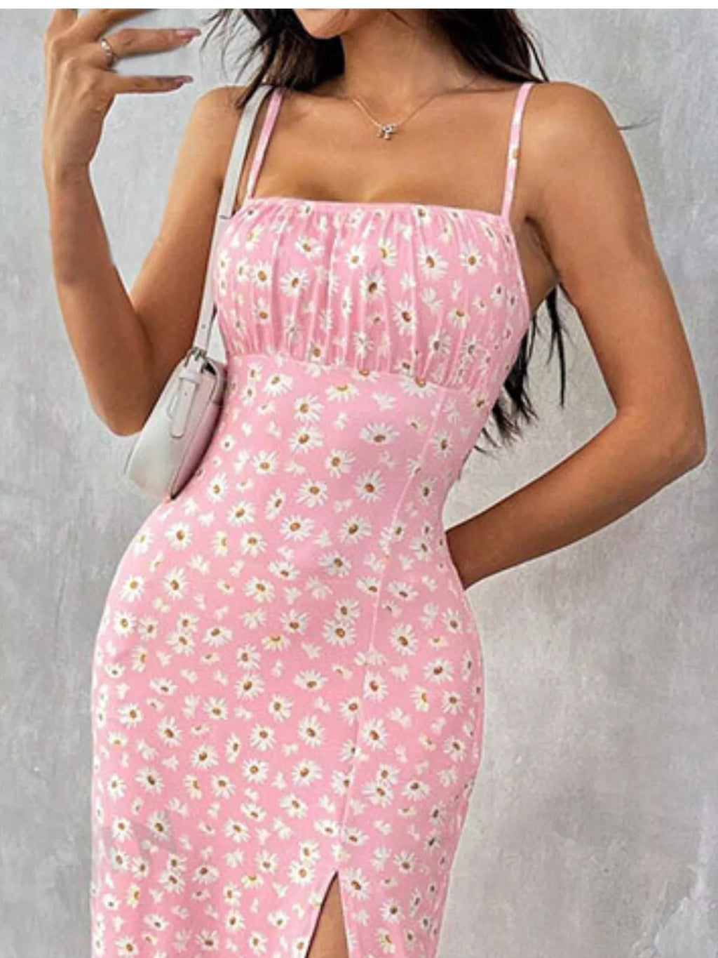 Slit Spaghetti Strap Midi Dress (11)