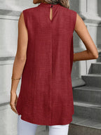 Mock Neck Sleeveless Top (24)