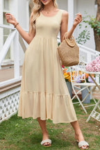 Round Neck Wide Strap Tank Dress (4)
