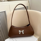 Texture Minimalist Underarm Elegant Bow Shoulder Bag photo 4