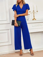 V-neck Flutter Sleeve Jumpsuit (11)