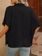 Contrast Collared Neck Short Sleeve Shirt (12)