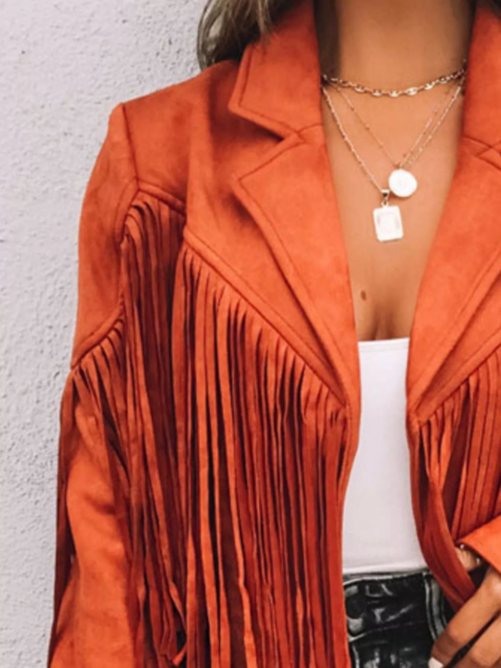 Fringe Open Front Cropped Jacket (11)
